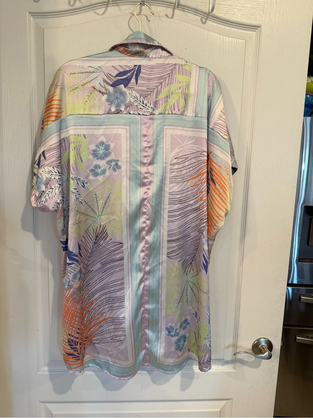 Free People Island Time tropical kimono Oversized Beach coverup one size satin